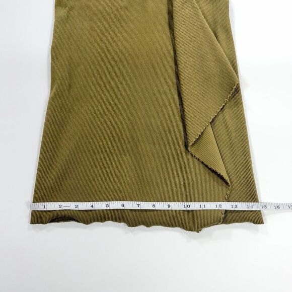 Zara Olive Green Asymmetrical Midi Skirt - Picture 4 of 7